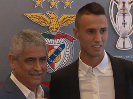 Vlachodimos é oficializado no Benfica. Captura/TwitterSLB