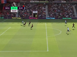 Walcott's goal was the first shot on target in the match. Screenshot/BEIN