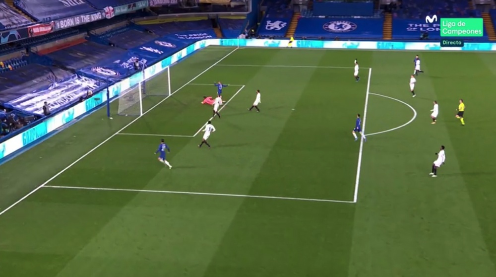 Para una vez que acertaba Werner con el gol... ¡se lo anularon! Captura/MovistarLigadeCampeones