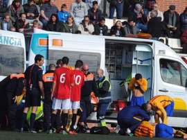 Xemi ha acabado en el hospital en su debut con el Barcelona B. Twitter