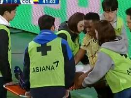 Yerry Mina inquiète avec une nouvelle blessure. Captura/ESPN