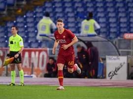 Zan Celar has stood out for Roma at U19 level. Twitter/OfficialASRoma