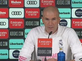 Zidane atendió a los medios antes de medirse al Sevilla. Captura/RealMadrid