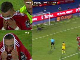 Le penalty manqué de Ziyech qui a provoqué le début de la fin. Captura/FOX