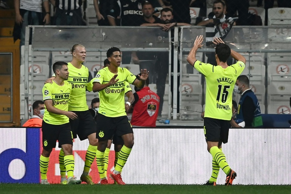 Jude Bellingham scores and assists in his first Champions League game of the season. AFP
