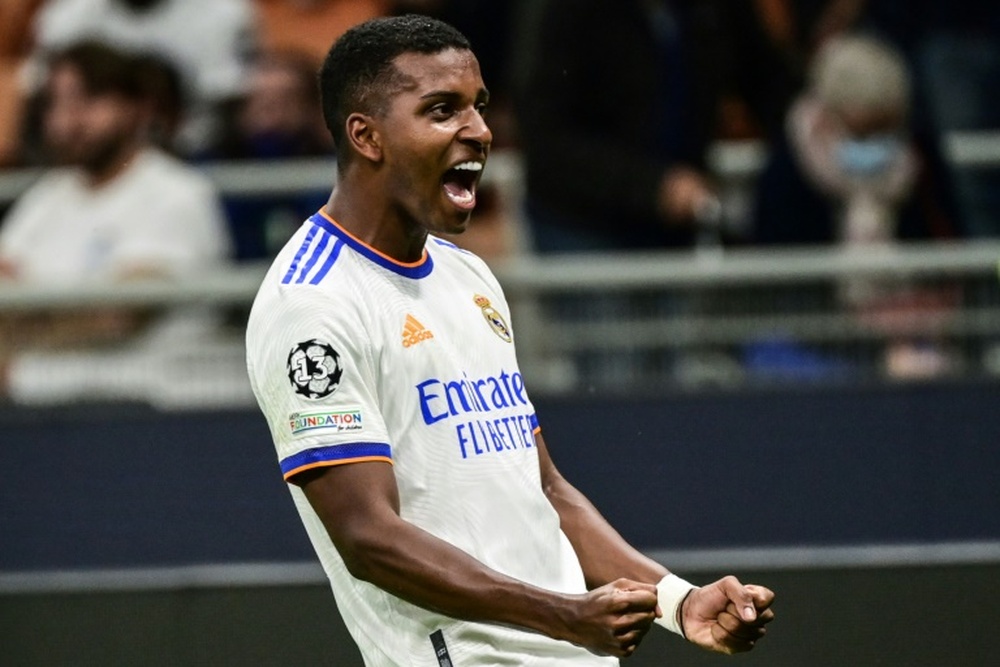 Rodrygo get Madrid the win in the 89th minute. AFP