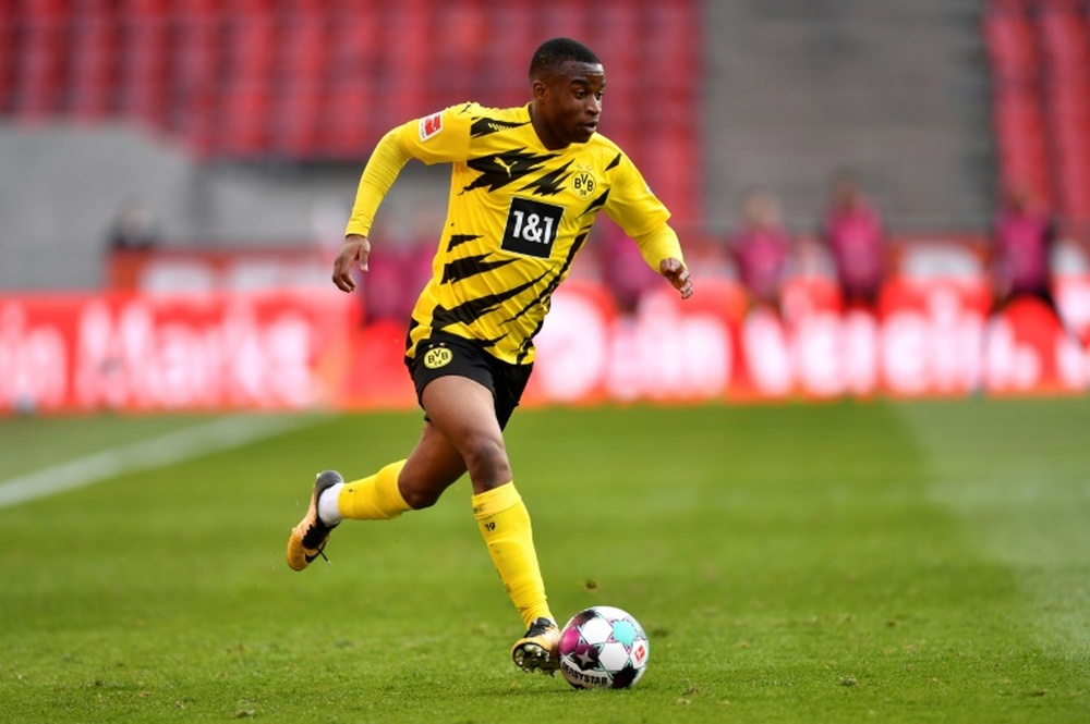 Moukoko became the youngest player to appear and score for Germany Under-21s on Thursday. AFP