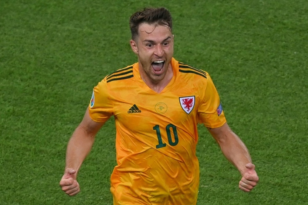 Aaron Ramsey scored as Wales defeated Turkey 2-0. AFP