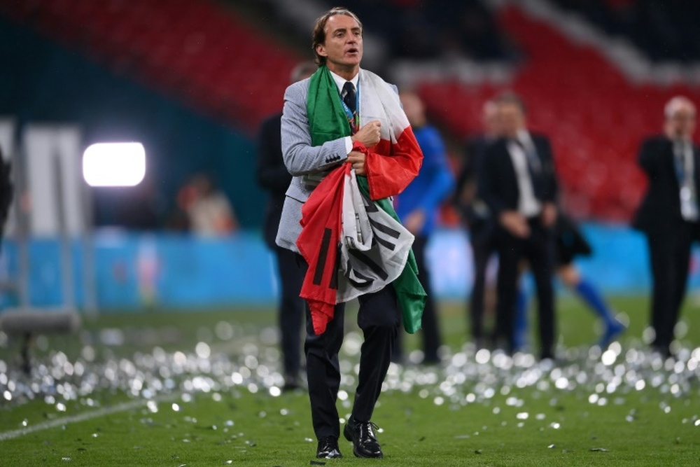 Roberto Mancini led Italy to their second European Championship title in July. AFP