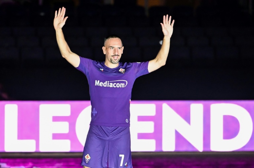 Fiorentina unveiled Franck Ribery in 2019. AFP