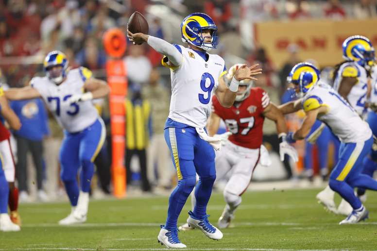 El mariscal de campo de los Angeles Rams, Matthew Stafford, en una fotografía de archivo. EFE/John G. Mabanglo