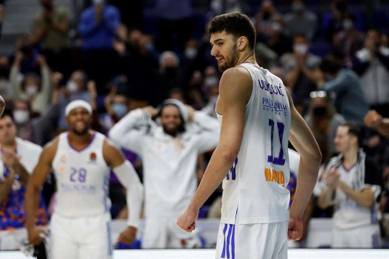 El ala-pívot serbio Tristan Vukcevic, durante un partido de Euroliga con el Real Madrid. EFE/Mariscal/Archivo