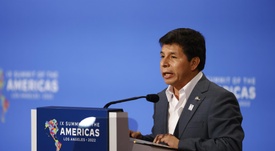Fotografía de archivo del presidente de Perú, Pedro Castillo. EFE/ Alberto Valdes
