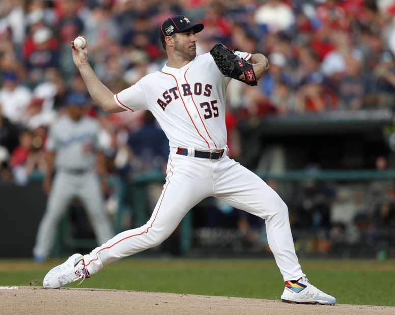 Justin Verlander de los Astros de Houston, en una fotografía de archivo. EFE/EPA/JOHN G. MABANGLO