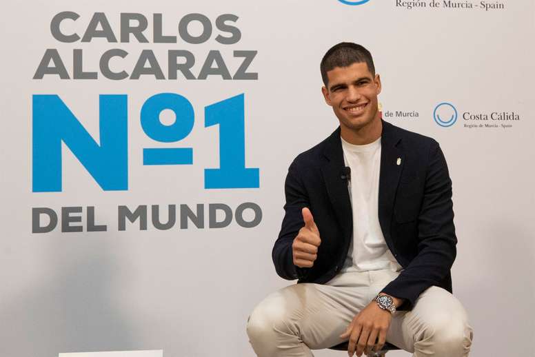 El tenista murciano número uno del mundo, Carlos Alcaraz, en una foto de archivo. EFE/Marcial Guillén