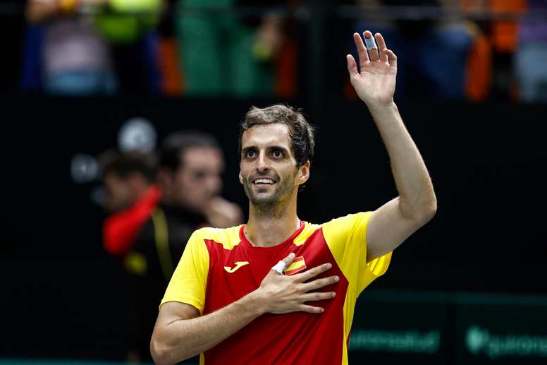 El tenista del equipo español de Copa Davis, Albert Ramos, en una foto de archivo. EFE/Kai Försterling