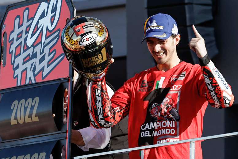 El piloto italiano de Moto GP, Francesco Bagnaia (Ducati), actual campeón del mundo, en una foto de archivo. EFE/ Biel Aliño