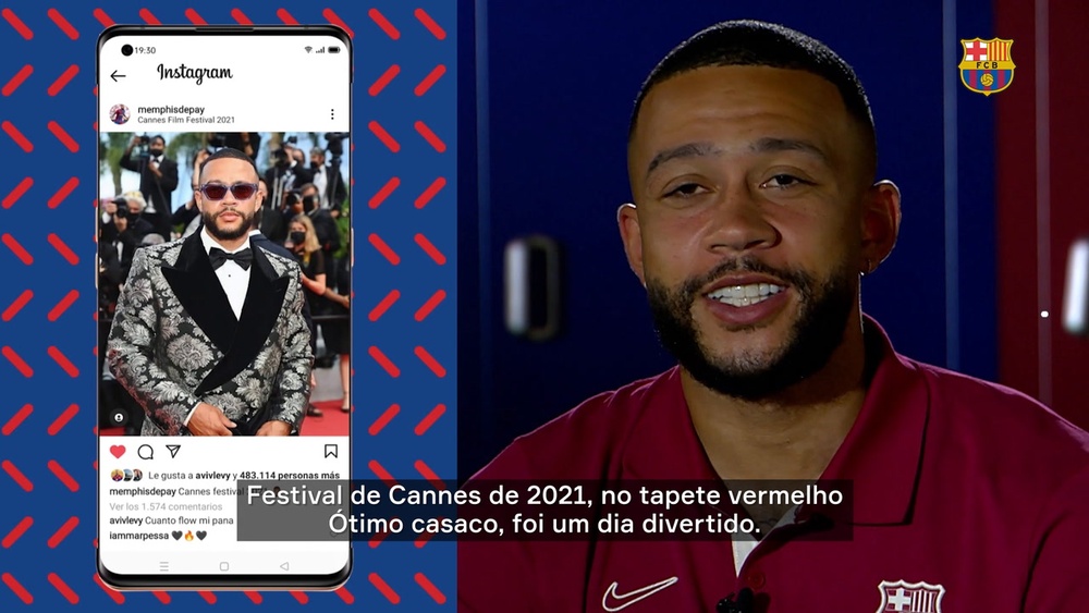 Memphis comenta sobre suas próprias fotos nas redes sociais. DUGOUT
