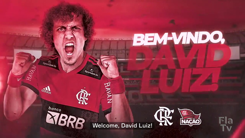 David Luiz announced as new Flamengo player. DUGOUT