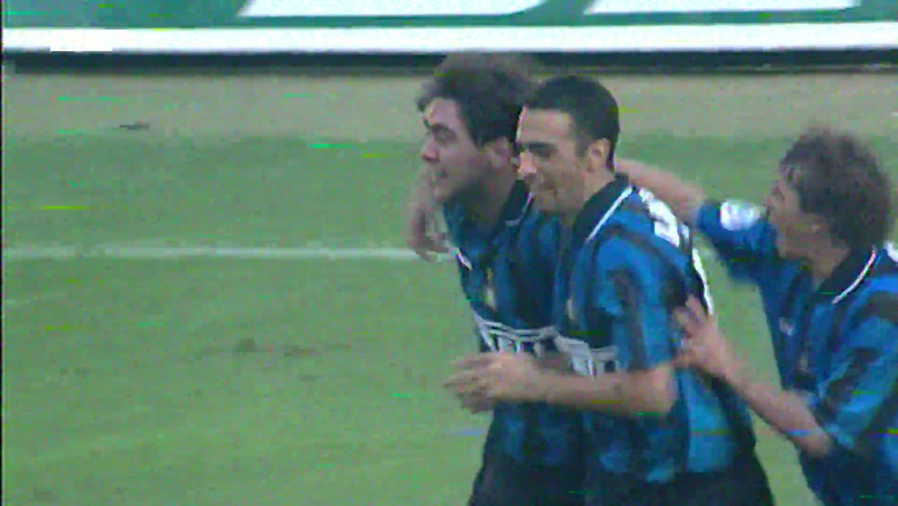 La prima rete di Recoba. Dugout