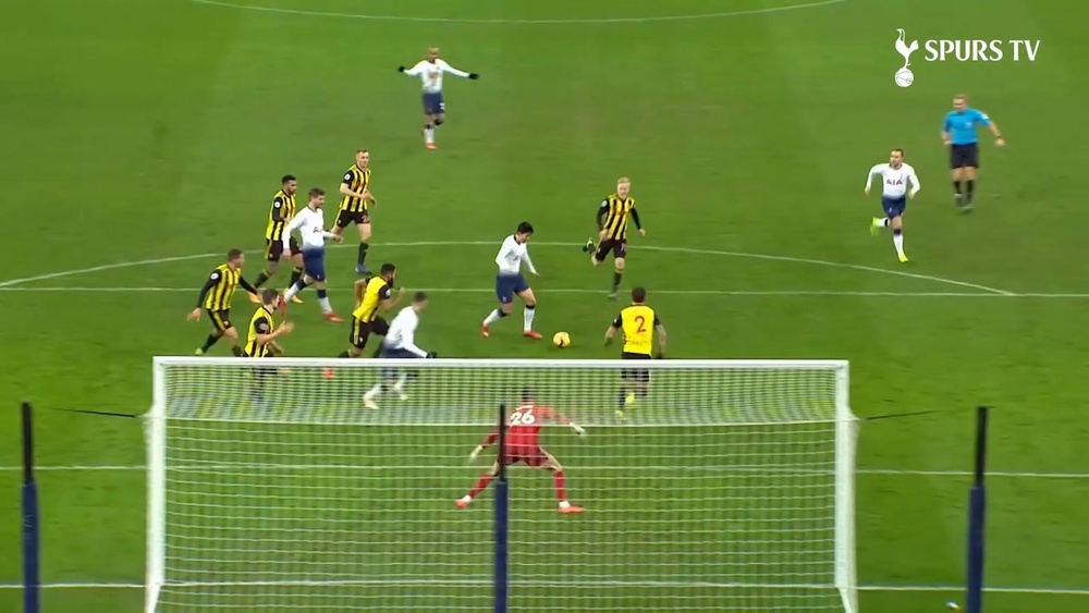 I gol di Heung-Min Son contro il Watford. Dugout