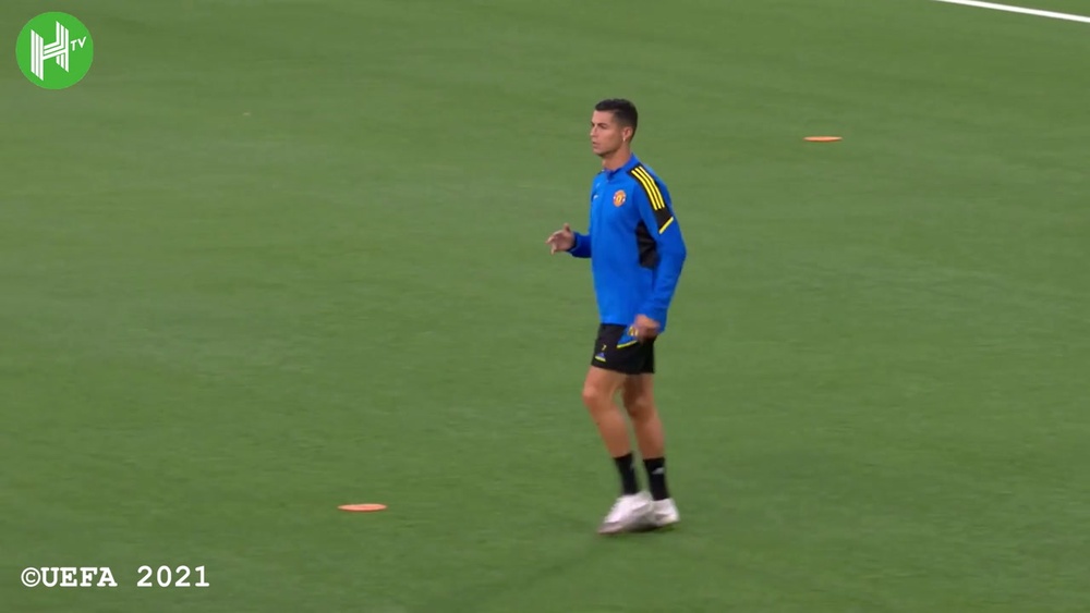 Cristiano Ronaldo prépare la Ligue des Champions avec United. DIGOUT