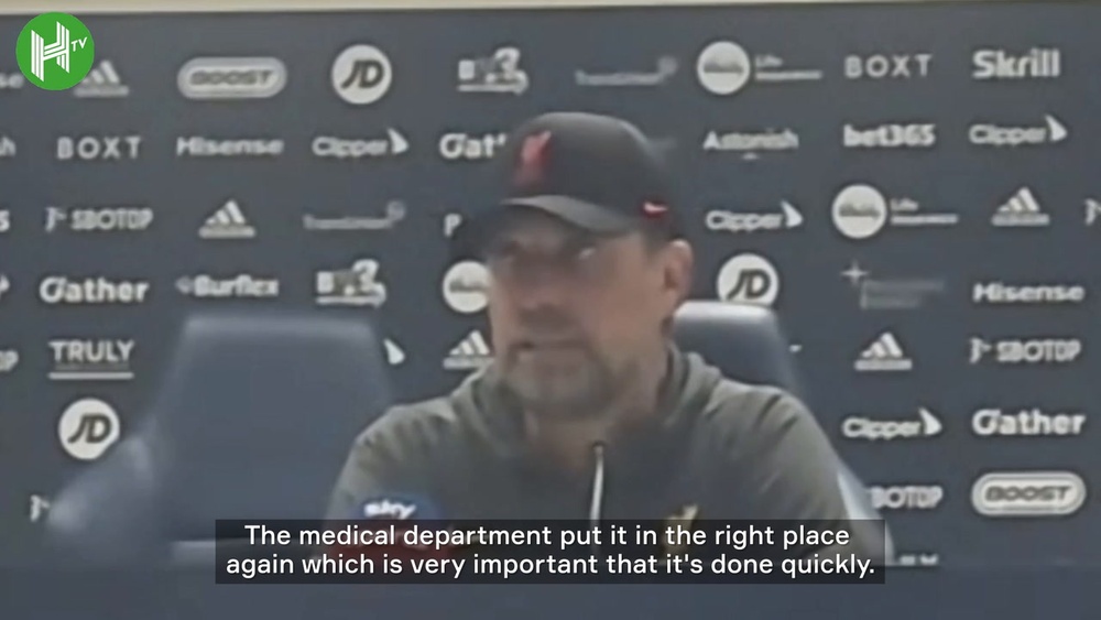 Jurgen Klopp speaks on Elliot's ankle injury. DUGOUT