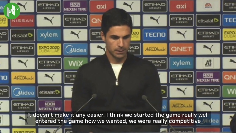 Mikel Arteta lamented his team's mistakes after being hit for five by Man City. DUGOUT