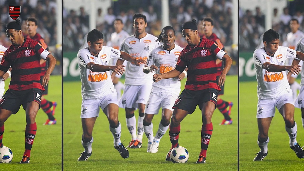 Ronaldinho netted a hat-trick as Flamengo beat Santos 4-5. DUGOUT