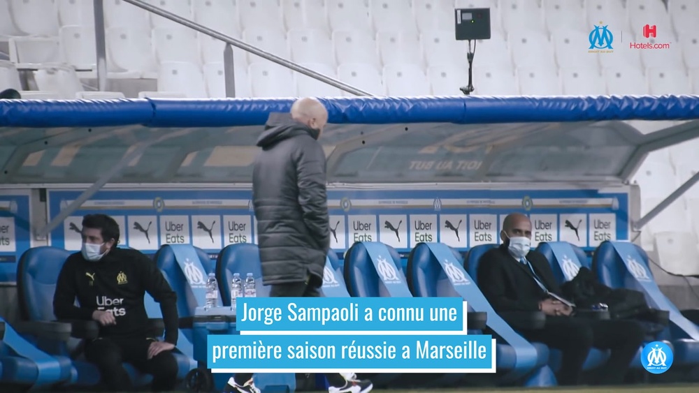 La première saison de Sampaoli à Marseille. dugout